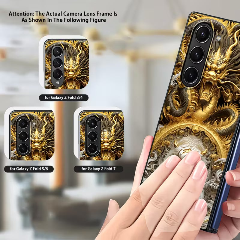 Galaxy Z Fold Series - Mythical Dragon Tiger Mobile Cover
