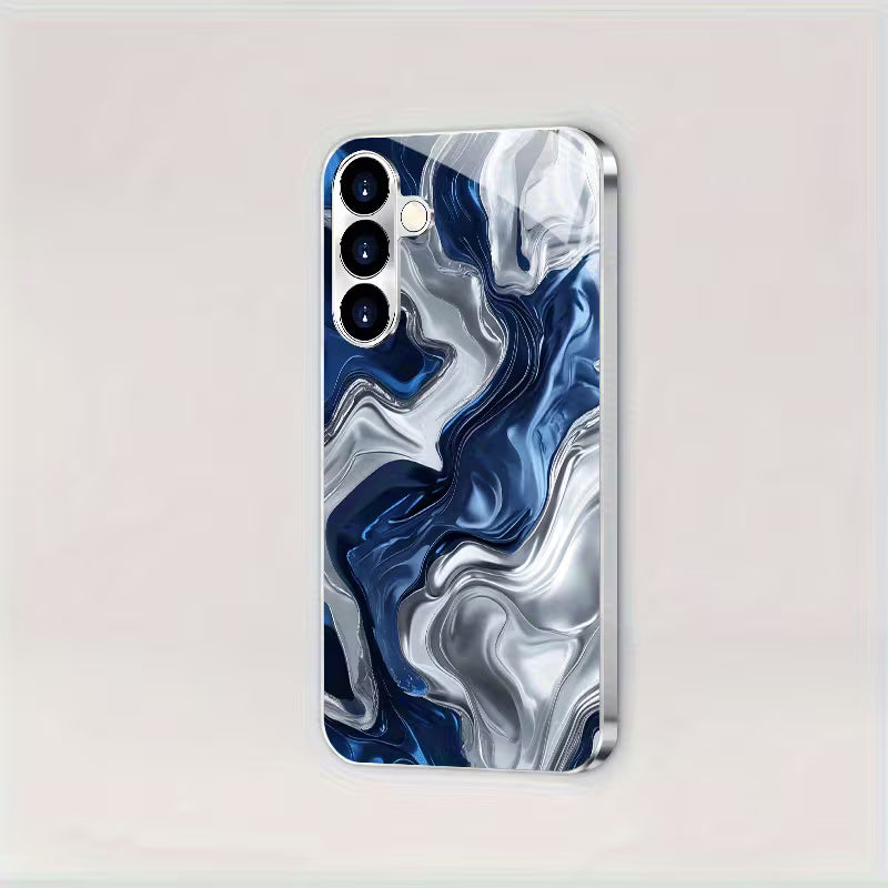 Galaxy S Series – Aurora Silver Gradient Glass Case