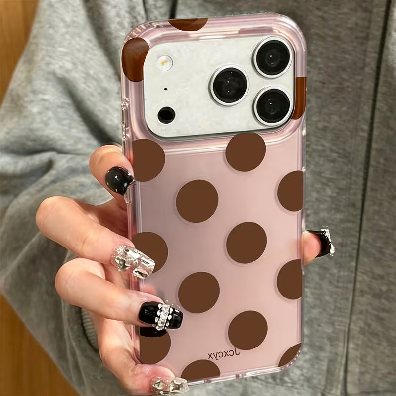 Cocoa Blush Polka Case