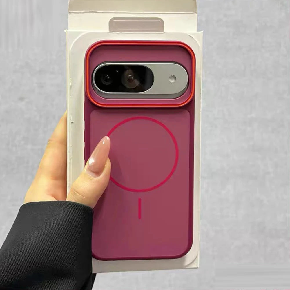 Google Pixel Series -Matte Crimson Magnetic Case