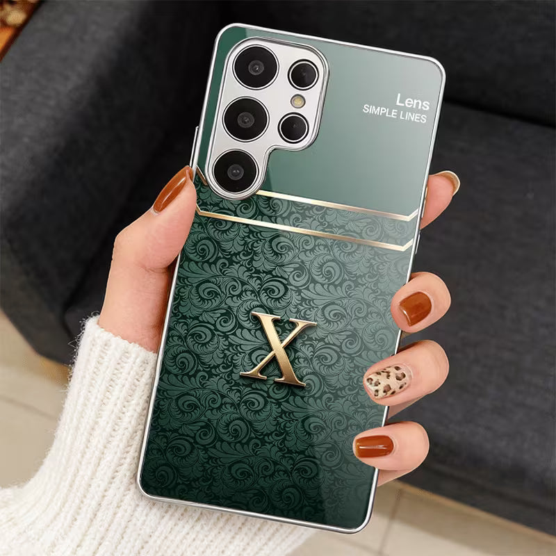 Galaxy S Series - Emerald Damask Initial 'X' Case