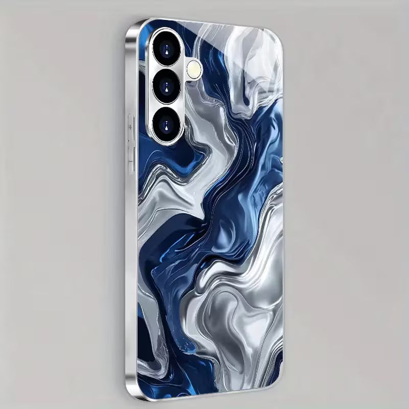 Galaxy S Series – Aurora Silver Gradient Glass Case
