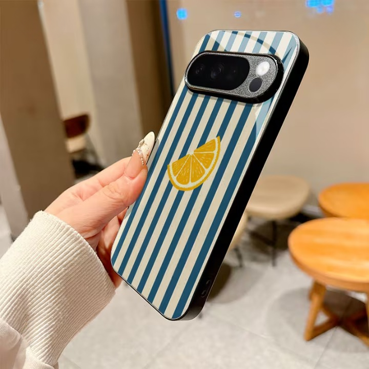 Google Pixel - Blue Stripe Lemon Case
