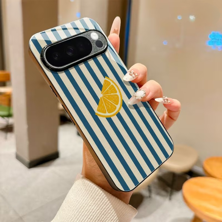Google Pixel - Blue Stripe Lemon Case