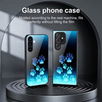 Galaxy S Series – Paw Print Aura Glass Case