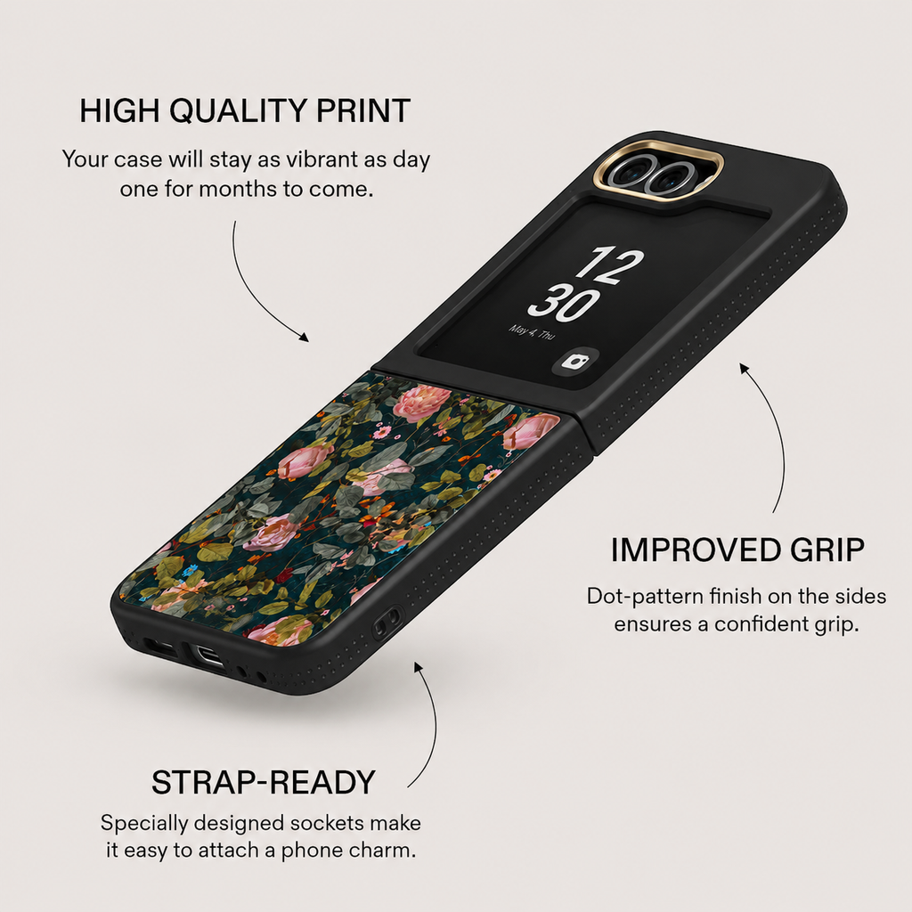 Galaxy Z Flip Series - Floral Noir Case