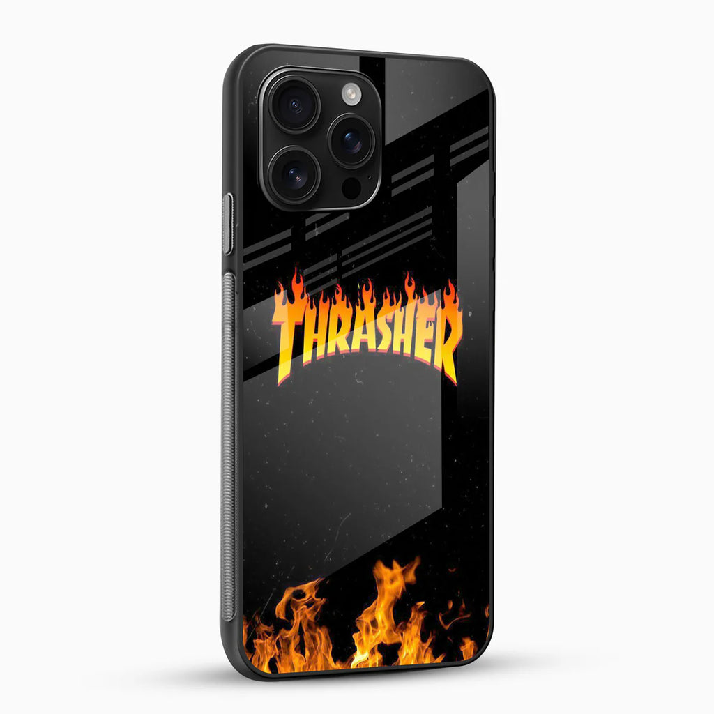 Street Style Flame Glass Back Cover