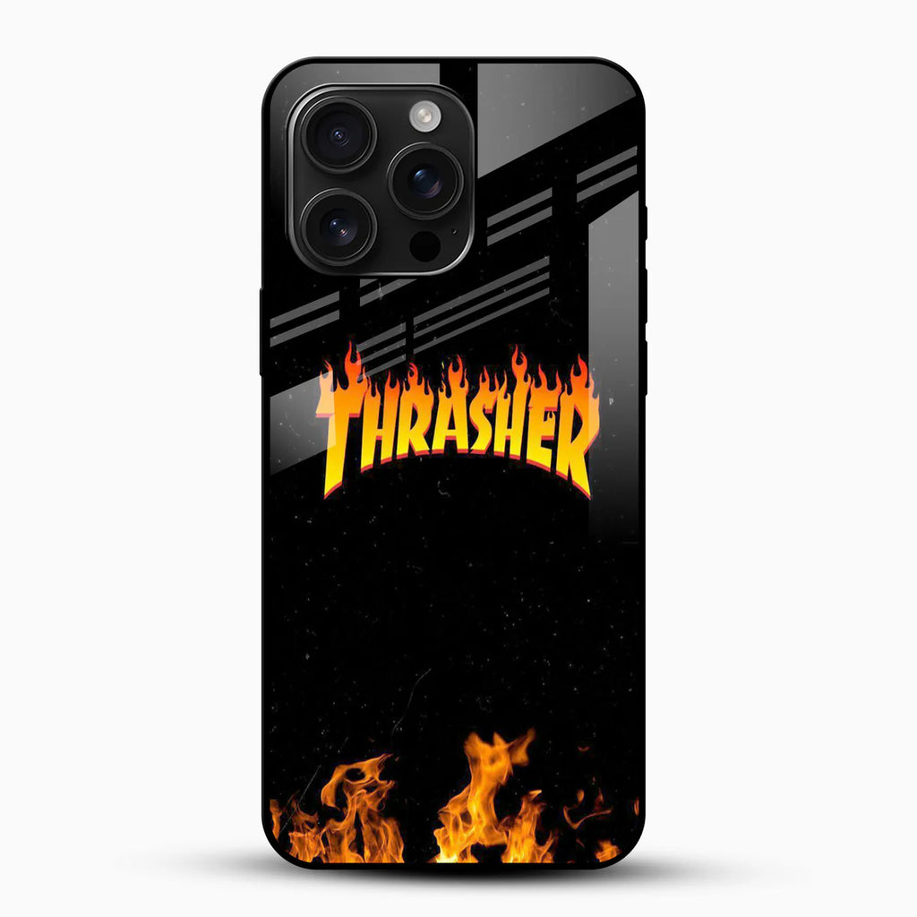 Street Style Flame Glass Back Cover