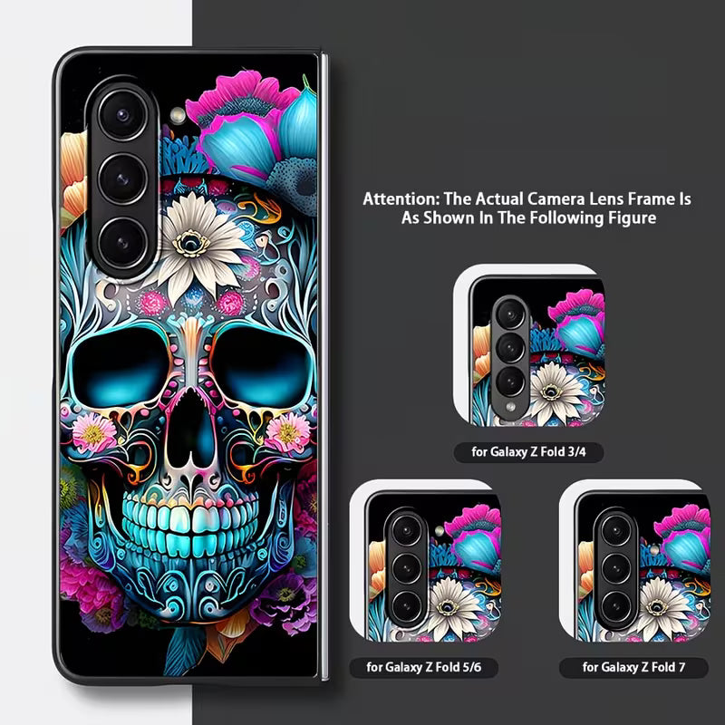 Galaxy Z Fold Series - 3D Art Skull Design Phone Case