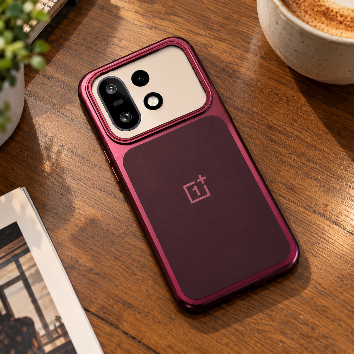 OnePlus Series - Burgundy Fusion Case