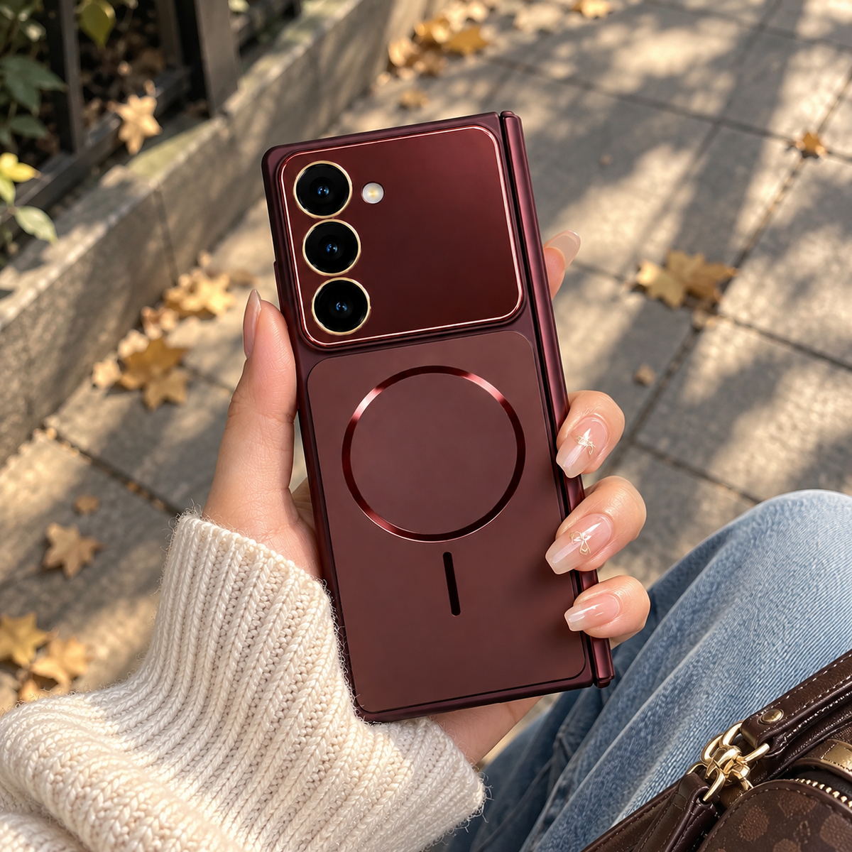 Galaxy Z Fold Series - Imperial Cherry Wine Case
