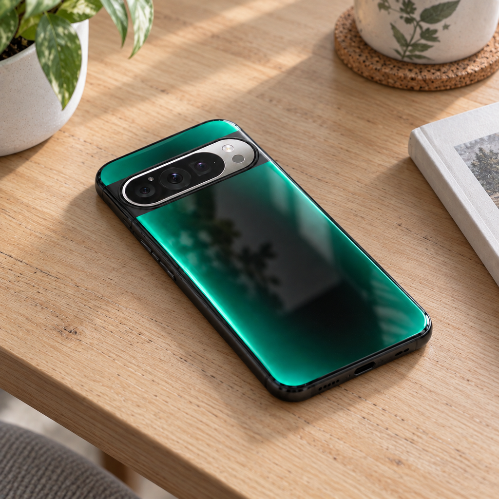 Google Pixel Series -Monochrome Emerald Shield Case