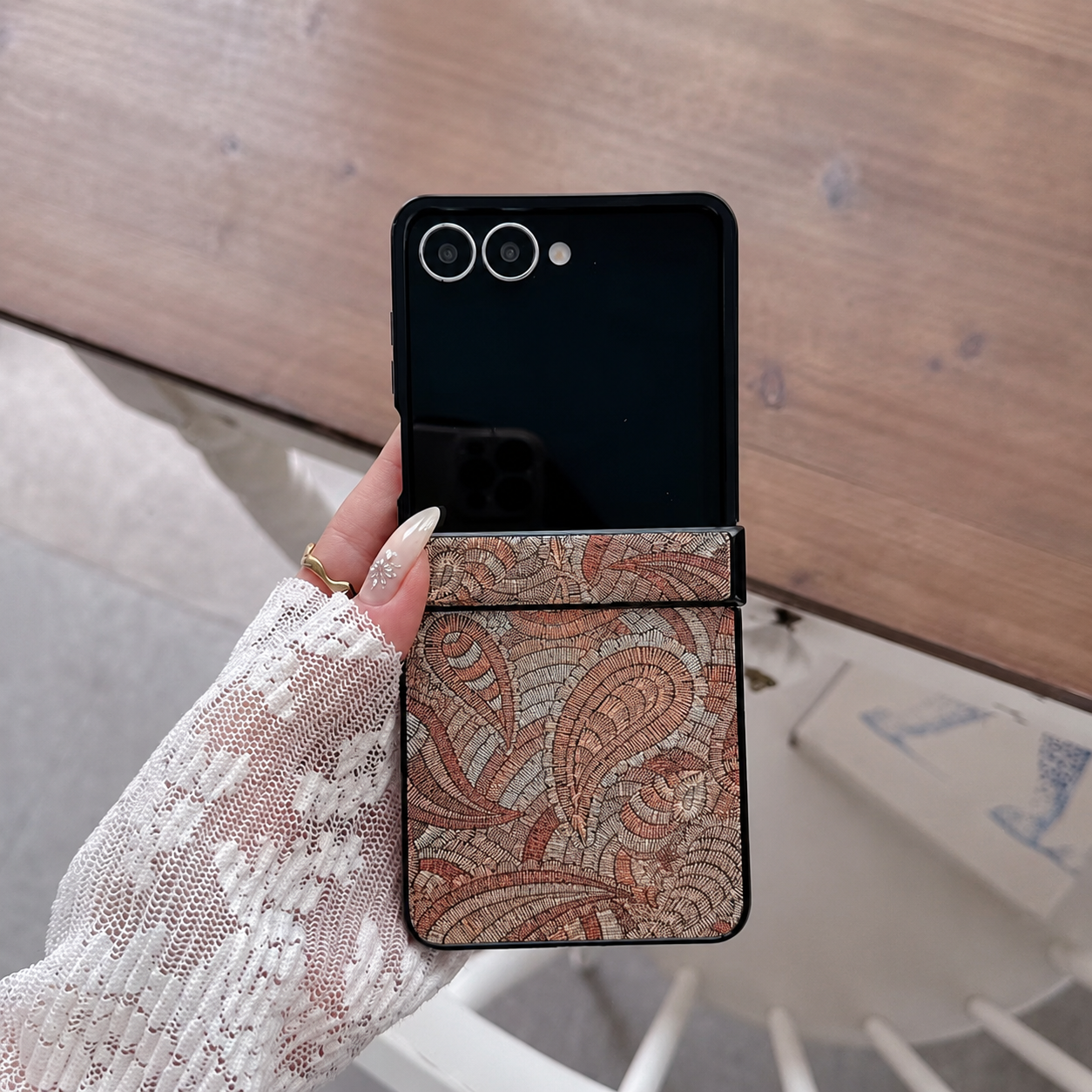 Galaxy Z Flip Series – Boho Abstract Mosaic Case