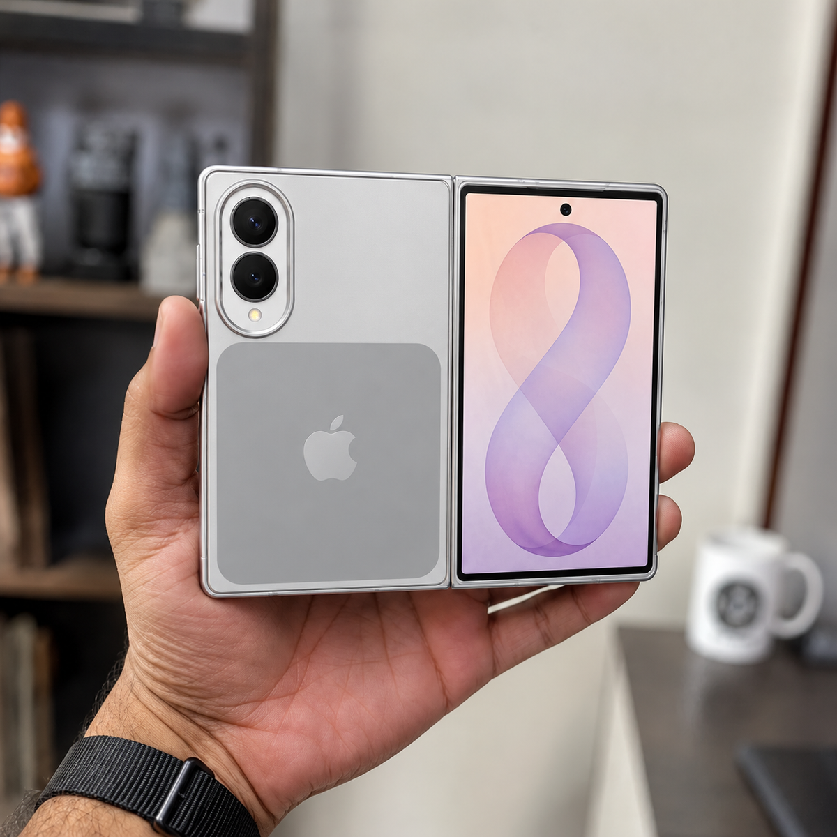 Galaxy Z Fold Series - Arctic Blue Chrome Case
