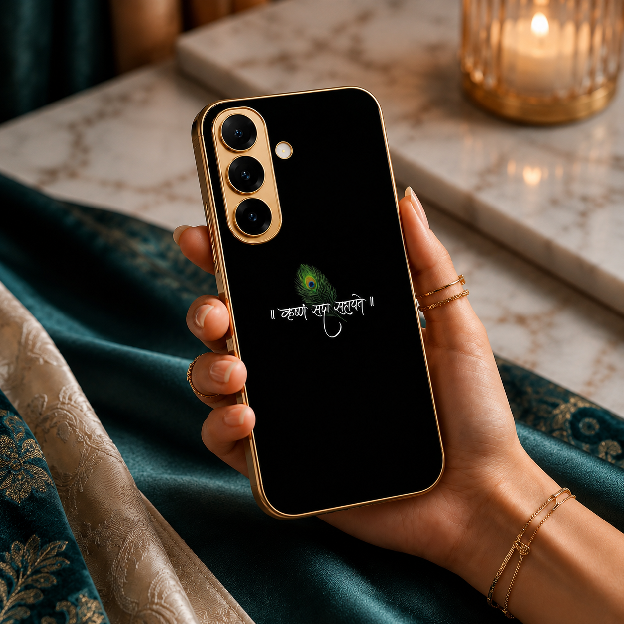 Galaxy S Series – Krishna Blessing Glass Case