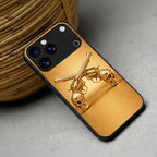 Golden Rebel Skull Armor Case
