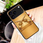 Golden Rebel Skull Armor Case