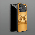 Golden Rebel Skull Armor Case