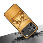 Golden Rebel Skull Armor Case
