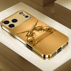 Golden Rebel Skull Armor Case
