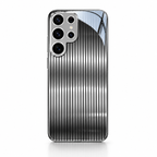 Galaxy S Series - Silver Striped Chrome Case
