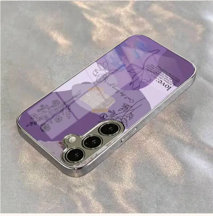 Galaxy S Series - Vintage Purple Floral Art Case.