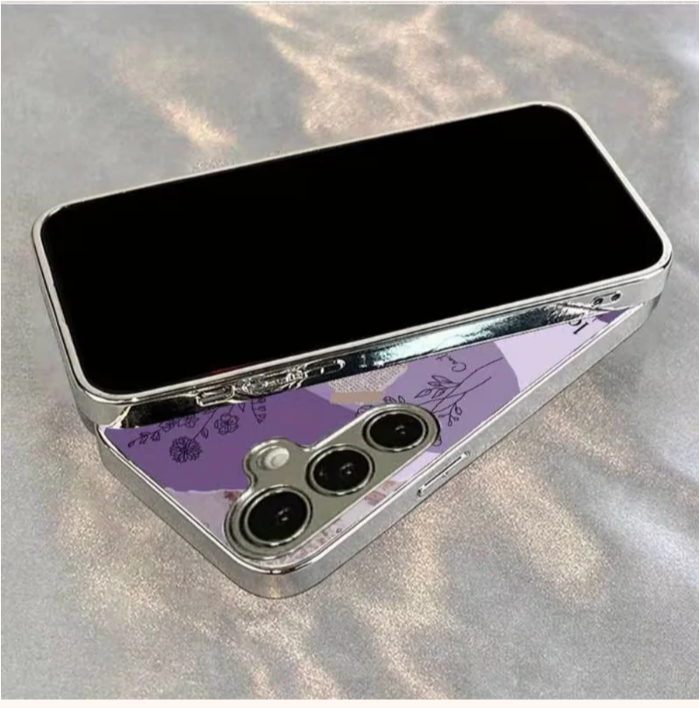 Galaxy S Series - Vintage Purple Floral Art Case.