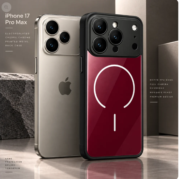 High-Gloss Crimson Glass Case