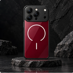 High-Gloss Crimson Glass Case