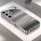 Galaxy S Series - Silver Striped Chrome Case