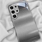 Galaxy S Series - Silver Striped Chrome Case