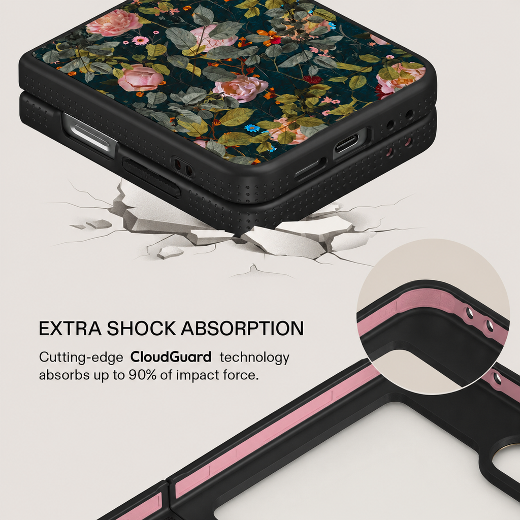 Galaxy Z Flip Series - Floral Noir Case