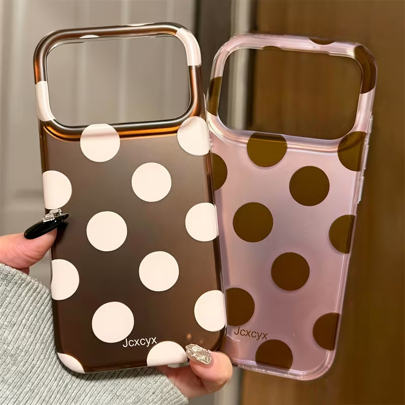 Cocoa Blush Polka Case