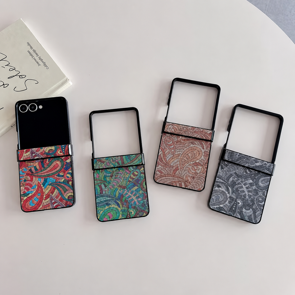 Galaxy Z Flip Series – Boho Abstract Mosaic Case