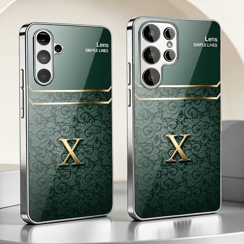 Galaxy S Series - Emerald Damask Initial 'X' Case
