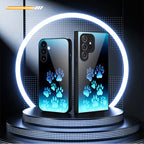 Galaxy S Series – Paw Print Aura Glass Case