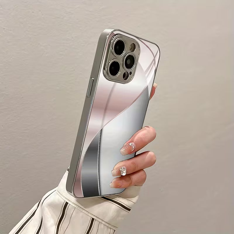 Blush Luxe Electroplated Glass Case