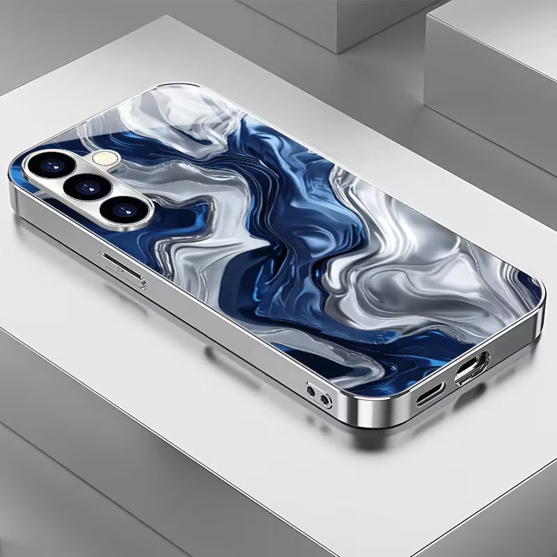 Galaxy S Series – Aurora Silver Gradient Glass Case