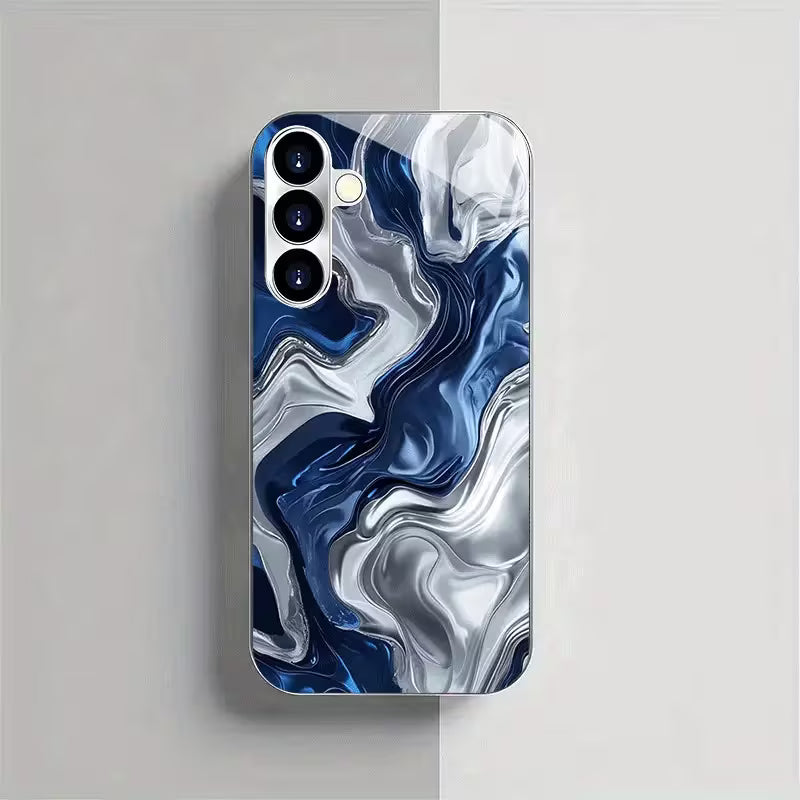 Galaxy S Series – Aurora Silver Gradient Glass Case