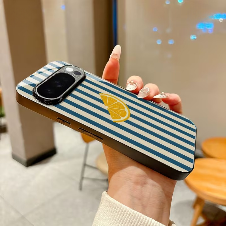 Google Pixel - Blue Stripe Lemon Case
