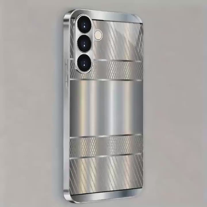 Galaxy S Series -Heavy-Duty Brushed Steel Case